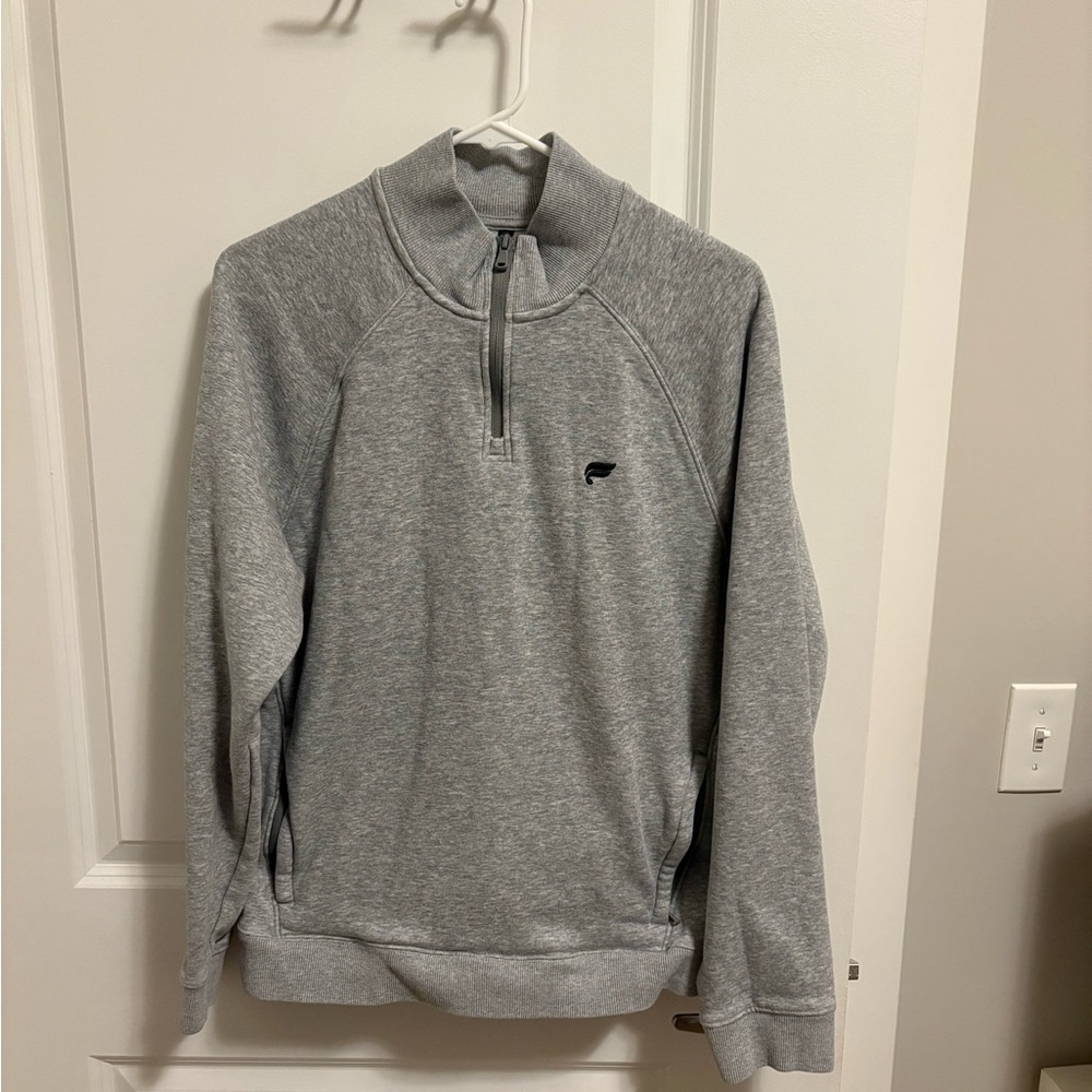 Gray Fabletics Quarter-Zip Men's Sweater